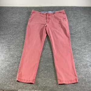 Tommy Bahama Mens 40x30 Pink Chino Pants Straight Stretch Island Zone